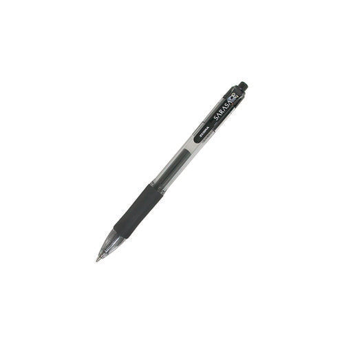 Image of Zebra® Sarasa Dry Gel X20 Gel Pen, Retractable, Medium 0.7 mm, Black Ink, Clear/Black Barrel, 12/Pack