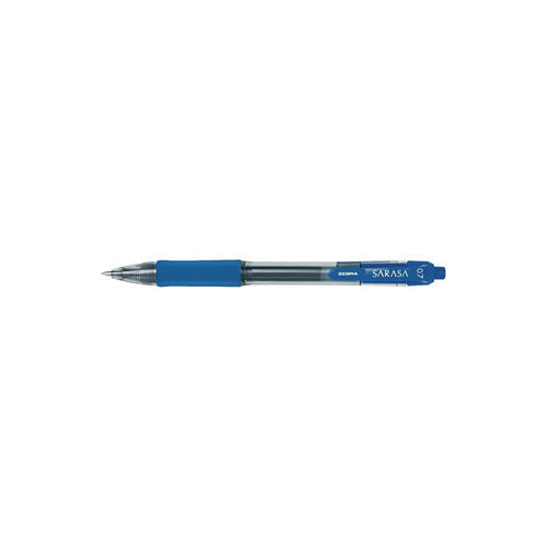 Image of Zebra® Sarasa Dry Gel X20 Gel Pen, Retractable, Medium 0.7 mm, Blue Ink, Clear/Blue Barrel, 12/Pack