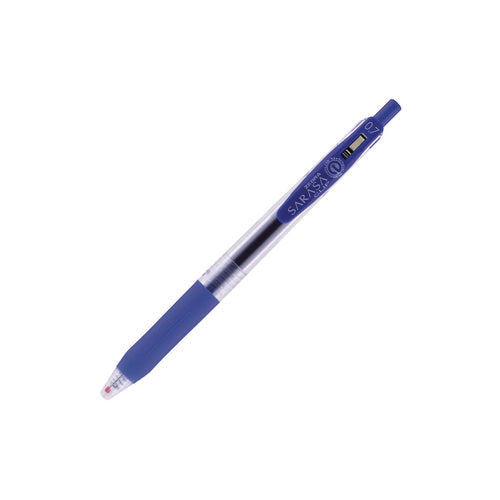 Image of Zebra® Sarasa Clip Gel Pen, Retractable, Medium 0.7 mm, Blue Ink, Clear/Blue Barrel, 12/Pack