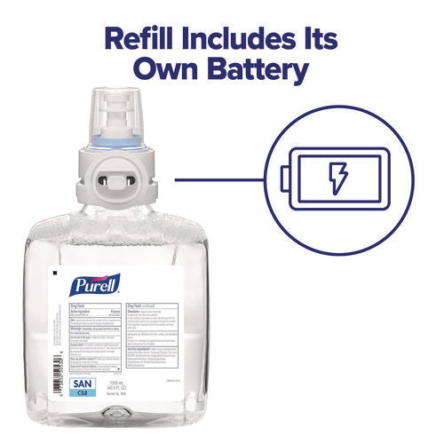 Image of PURELL® Advanced Hand Sanitizer Green Certified Foam Refill, For CS8 Dispensers, 1,200 mL, Fragrance-Free, 2/Carton
