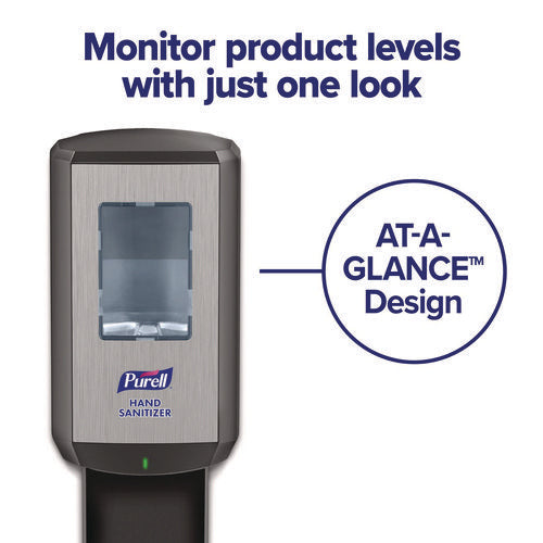 Image of PURELL® Cs8 Hand Sanitizer Floor Stand With Dispenser, 1,200 Ml, 13.5 X 5 X 28.5, Graphite