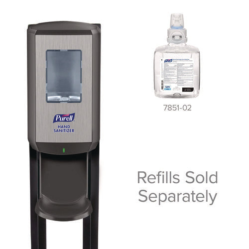 Image of PURELL® Cs8 Hand Sanitizer Floor Stand With Dispenser, 1,200 Ml, 13.5 X 5 X 28.5, Graphite