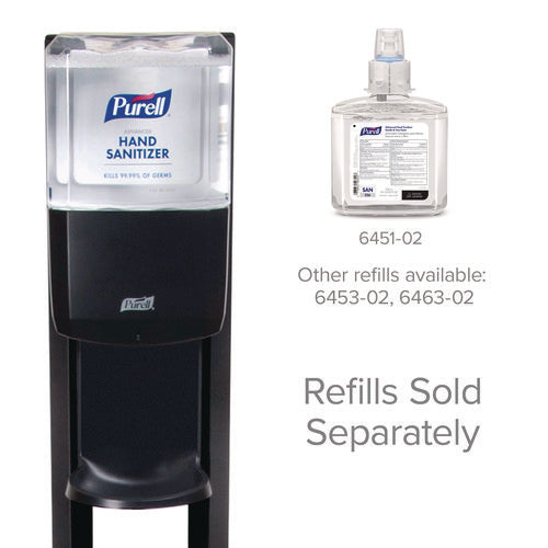 Image of PURELL® Es6 Hand Sanitizer Floor Stand With Dispenser, 1,200 Ml, 13.5 X 5 X 28.5, Graphite/silver
