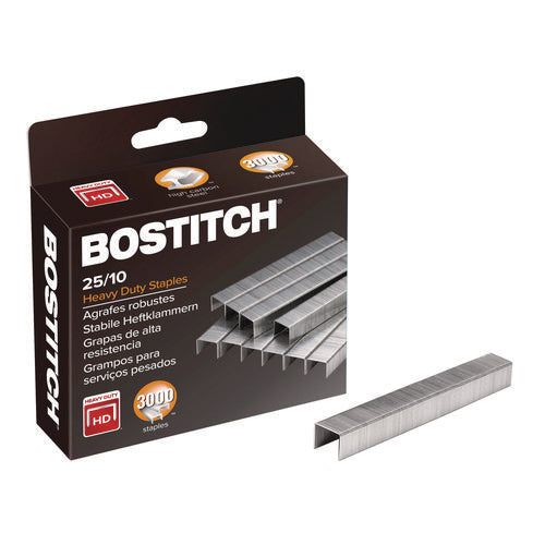 Image of Bostitch® Premium High-Capacity Staples, 0.38" Leg, 0.5" Crown, Steel, 3,000/box