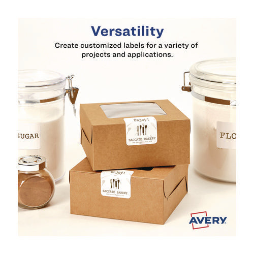 Image of Avery® Laser/Inkjet Media Labels, Inkjet/Laser Printers, 2.75" x 2.75", Matte White, 9 Labels/Sheet, 70 Sheets/Box