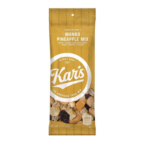 Image of Kar's Trail Mix Variety Pack, Mango Pineapple/Sweet 'N Spicy/Yogurt Apple Nut, 24 Packets/Box