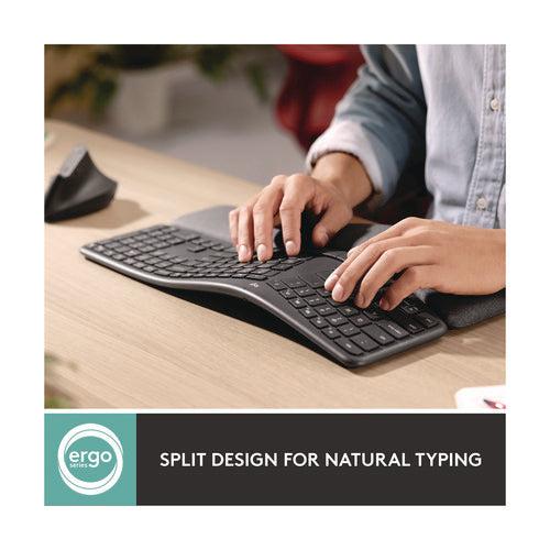 Image of Logitech® ERGO K860 Wireless Keyboard, Graphite