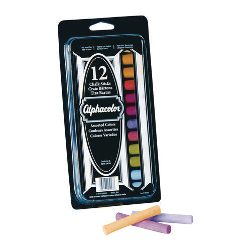 Image of Quartet® Alphacolor Colored Chalk, 8 Assorted Colors, 12/Pack