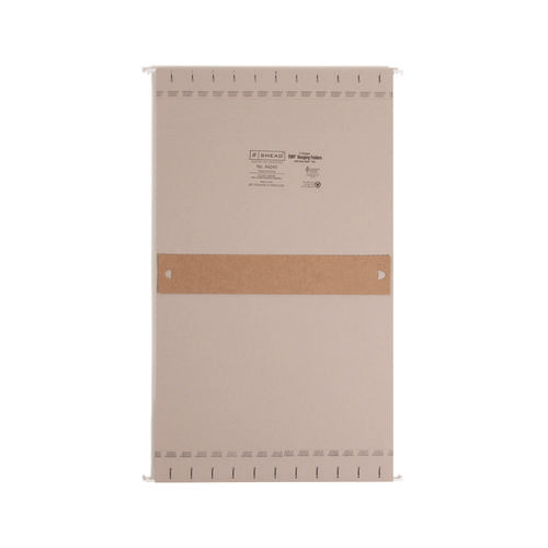 Image of Smead TUFF Extra Capacity Hanging File Folders with Easy Slide Tab, 2" Capacity, Letter, 1/3-Cut Tabs, Steel Gray, 18/Box