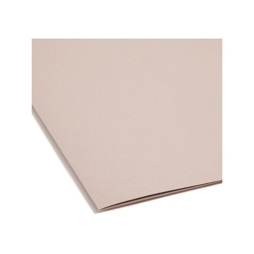 Image of Smead TUFF Extra Capacity Hanging File Folders with Easy Slide Tab, 2" Capacity, Letter, 1/3-Cut Tabs, Steel Gray, 18/Box