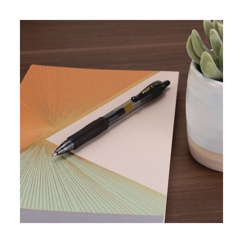 Image of Pilot® G2 Premium Gel Pen, Retractable, Extra-Fine 0.5 mm, Black Ink, Smoke/Black Barrel, 4/Pack