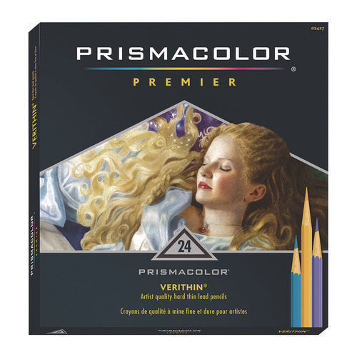 Image of Prismacolor® Verithin Colored Pencils, Assorted Lead and Barrel Colors, 24/Set