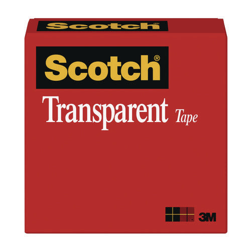 Image of Scotch® Transparent Tape, 1" Core, 0.5" x 72 yds, Transparent