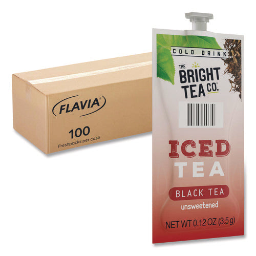 Image of FLAVIA® The Bright Tea Co. Unsweetened Iced Black Tea Freshpack, 100/Carton