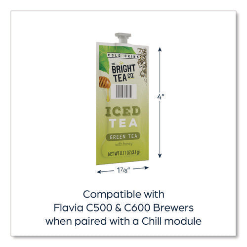 Image of FLAVIA® The Bright Tea Co. Iced Green Tea with Honey Freshpack, 100/Carton