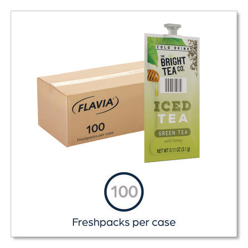 Image of FLAVIA® The Bright Tea Co. Iced Green Tea with Honey Freshpack, 100/Carton