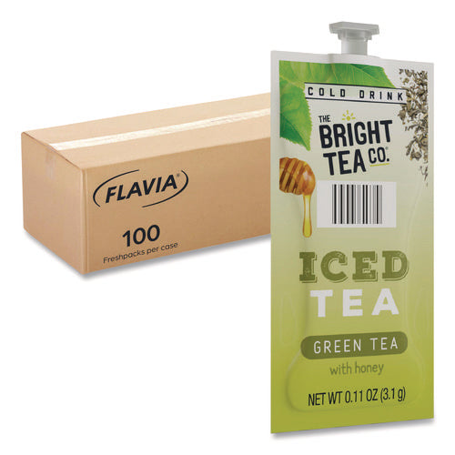 Image of FLAVIA® The Bright Tea Co. Iced Green Tea with Honey Freshpack, 100/Carton