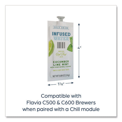 Image of FLAVIA® Cucumber Lime Mint Infused Water Freshpack, 100/Carton