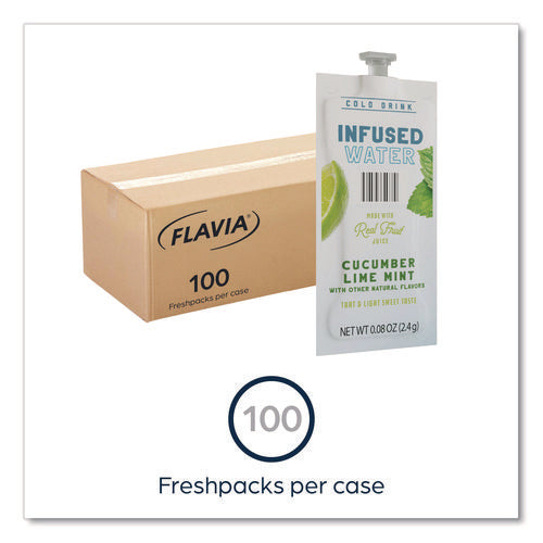 Image of FLAVIA® Cucumber Lime Mint Infused Water Freshpack, 100/Carton