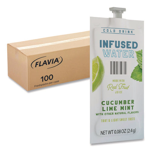 Image of FLAVIA® Cucumber Lime Mint Infused Water Freshpack, 100/Carton
