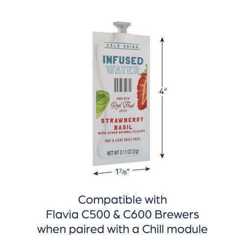 Image of FLAVIA® Strawberry Basil Infused Water Freshpack, 100/Carton
