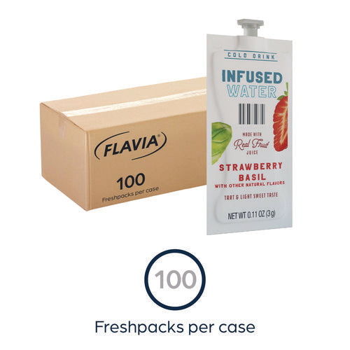 Image of FLAVIA® Strawberry Basil Infused Water Freshpack, 100/Carton