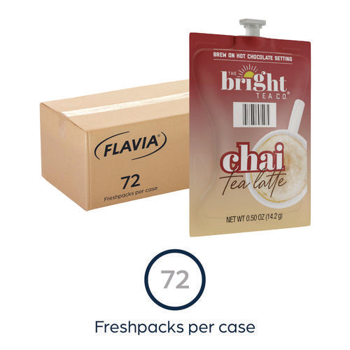 Image of FLAVIA® The Bright Tea Co. Chai Tea Latte Freshpack, 72/Carton
