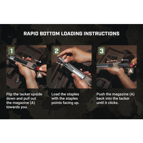 Image of Bostitch® Hi-Start Hand Tacker, T50 Style Staples (0.25" to  0.56") and 18-gauge Brads (0.5" to 0.63")