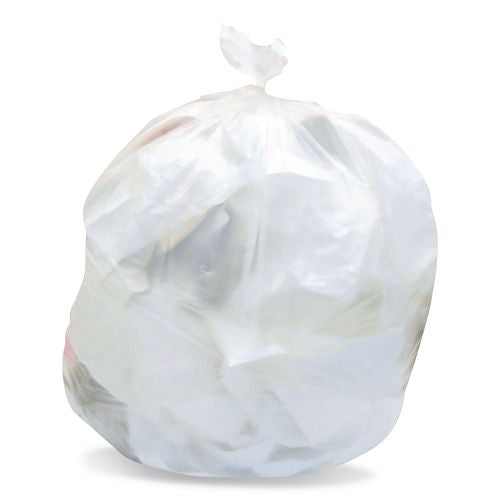 Image of Heritage High-Density Waste Can Liners, 33 gal, 22 mic, 33" x 40", Natural, Roll, 25 Bags/Roll, 10 Rolls/Carton