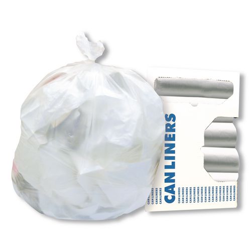 Image of Heritage AccuFit Linear Low-Density Can Liners, 55 gal, 0.9 mil, 40" x 53", Clear, Roll, 100/Carton
