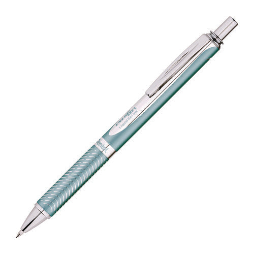 Image of Pentel® EnerGel Alloy RT Gel Pen, Retractable, Medium 0.7 mm, Black Ink, Blue/Aluminum Barrel