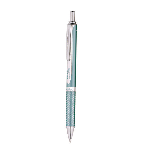 Image of Pentel® EnerGel Alloy RT Gel Pen, Retractable, Medium 0.7 mm, Black Ink, Blue/Aluminum Barrel