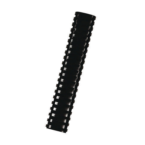 Image of Fellowes® Plastic Comb Bindings, Oval, 2" Diameter, 500 Sheet Capacity, Black, 40/Pack