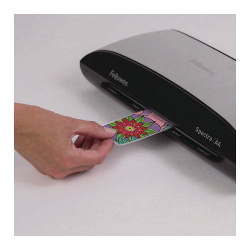 Image of Fellowes® Laminating Pouches, 7 mil, 3.75" x 2.25", Clear Gloss, 100/Pack