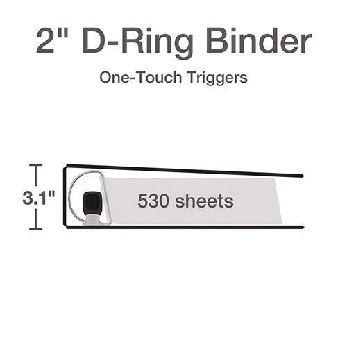 Image of Cardinal® Premier Easy Open Clearvue Locking Slant-D Ring Binder, 3 Rings, 2" Capacity, 11 X 8.5, White