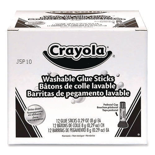Image of Crayola® Washable Glue Sticks, 0.29 oz, Dries Clear