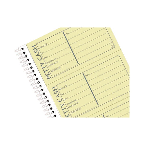 Image of Adams® Petty Cash Receipt Book, Two-Part Carbonless, 5 x 2.75, 4 Forms/Sheet, 200 Forms Total