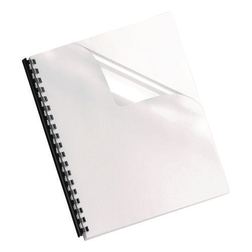 Image of Fellowes® Crystals Transparent Presentation Covers for Binding Systems, Unpunched, Clear, with Square Corners, 11 x 8.5, 25/Pack