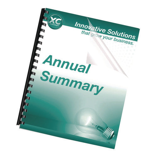 Image of Fellowes® Crystals Transparent Presentation Covers for Binding Systems, Unpunched, Clear, with Square Corners, 11 x 8.5, 25/Pack