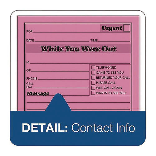 Image of Adams® While You Were Out Memo Pad, One-Part (No Copies), 4.25 x 5.5, 50 Forms/Pad, 6 Pads/Pack
