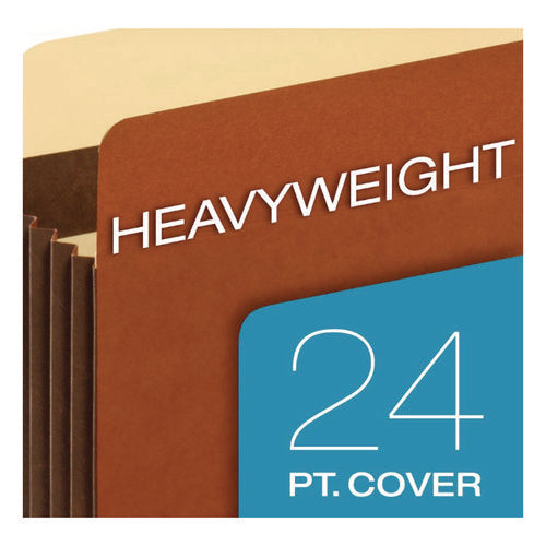 Image of Pendaflex® Tyvek Heavy-Duty Reinforced File Pockets, 3.5" Expansion, Letter Size, Redrope, 10/Box