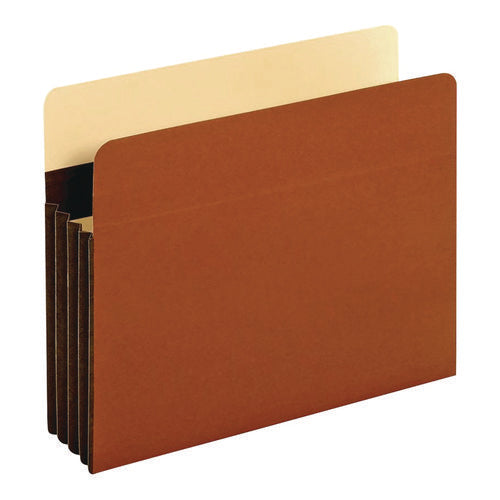 Image of Pendaflex® Tyvek Heavy-Duty Reinforced File Pockets, 3.5" Expansion, Letter Size, Redrope, 10/Box
