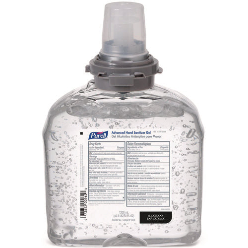 Image of PURELL® Advanced Hand Sanitizer TFX Refill, Gel, 1,200 mL, Unscented
