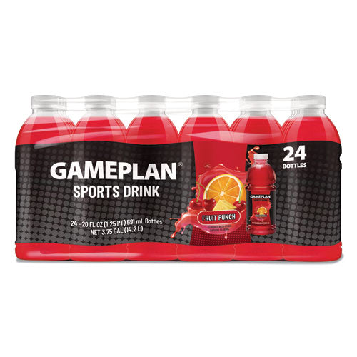 Image of Niagara® Bottling Gameplan Sports Drink, Fruit Punch, 20 oz Bottle, 24/Carton