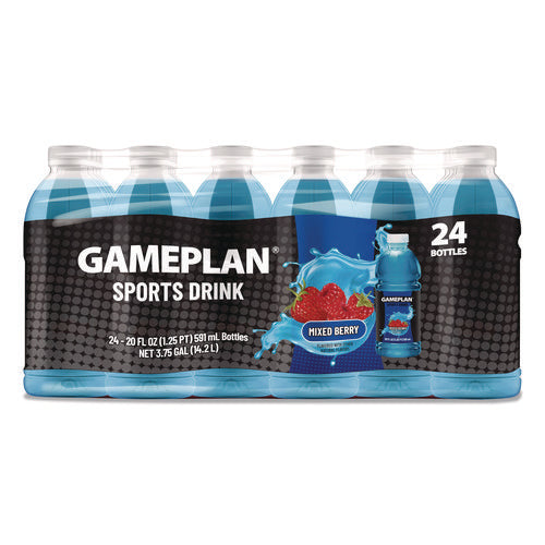 Image of Niagara® Bottling Gameplan Sports Drink, Mixed Berry, 20 oz Bottle, 24/Carton