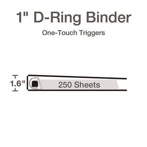 Image of Cardinal® Premier Easy Open Clearvue Locking Slant-D Ring Binder, 3 Rings, 1" Capacity, 11 X 8.5, White