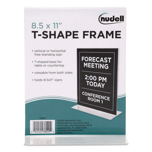 Image of NuDell Acrylic Sign Holder, 8.5 x 11, Clear