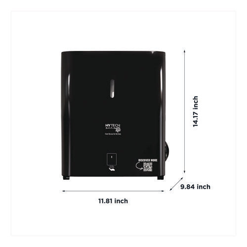 Image of Papernet® Hy Tech Towel Dispenser, Automatic, 11.8 x 9.8 x 14.2, Black