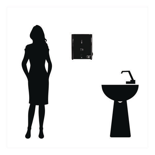 Image of Papernet® Hy Tech Towel Dispenser, Automatic, 11.8 x 9.8 x 14.2, Black