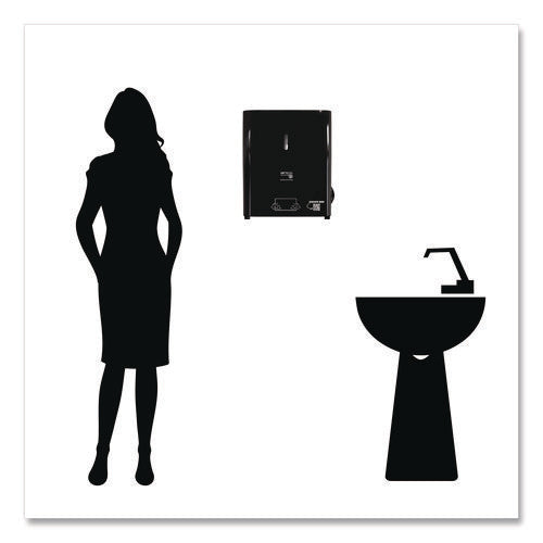 Image of Papernet® Hy Tech Towel Dispenser, Manual, 12.4 x 9.3 x 16.5, Black